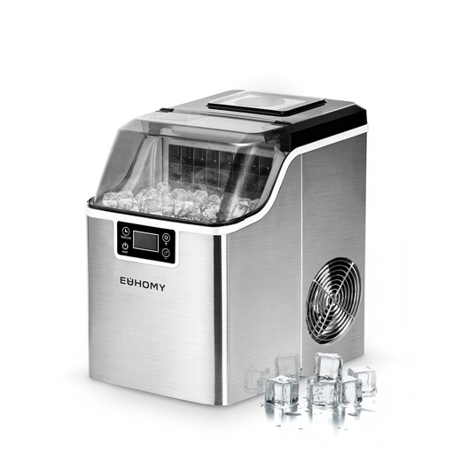 EUHOMY Stainless Steel Ice Maker Machine