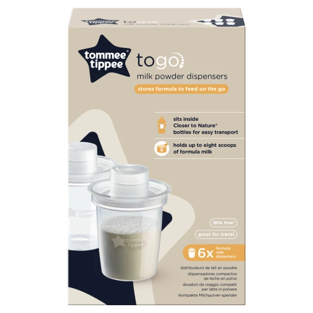 Tommee Tippee Milk Powder Dispensers, Pack of 6