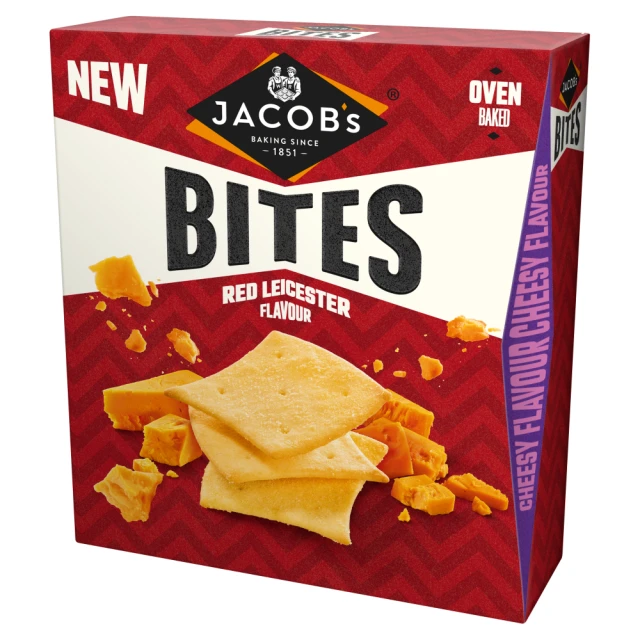 Jacob's Bites Red Leicester Crackers 125G