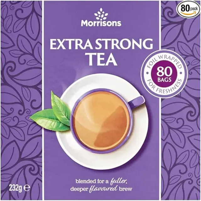 Morrisons Extra Strong 80 Tea Bags 232G