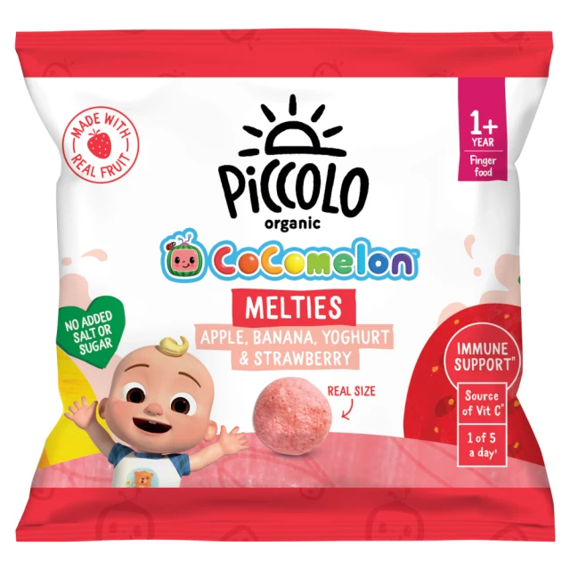 Piccolo Organic Apple, Banana, Yoghurt & Strawberry Melties 12+ Months 6G