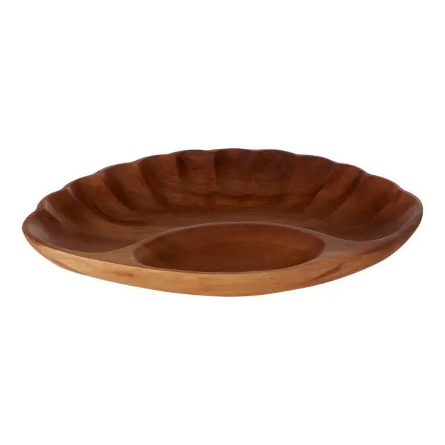 Kora Acacia Chip and Dip Serving Dish