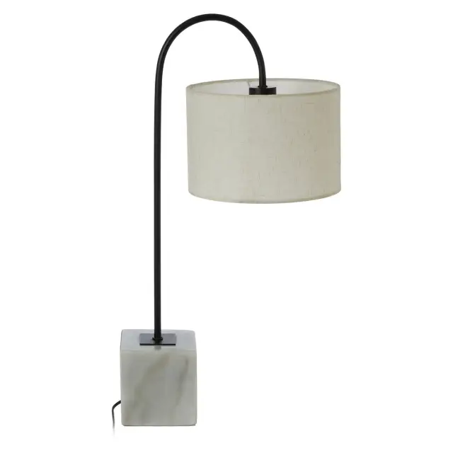 Murdoch Curved Table Lamp with Marble Base