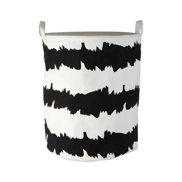Harga Black And White Fabric Basket