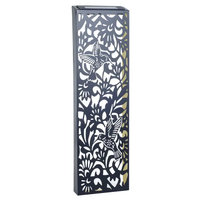 Metal Hummingbird Solar Wall Panel - Black - Primus