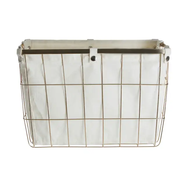 Harga Large Gold Finish Iron Wire Storage Basket