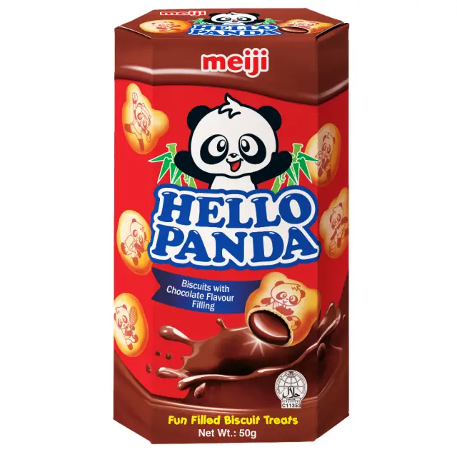 Meiji Hello Panda Biscuits with Chocolate Filling 50g 明治你好熊猫巧克力夹心饼干 50g
