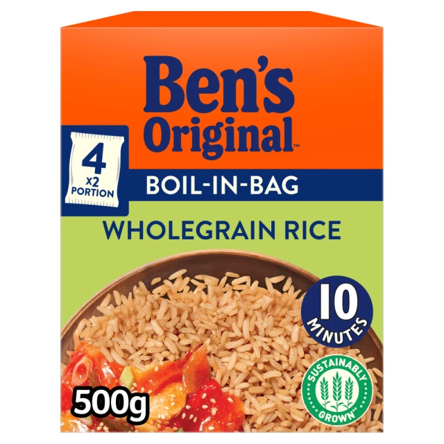 Ben's Original Boil-In-Bag Wholegrain Rice 4 Bags 500g