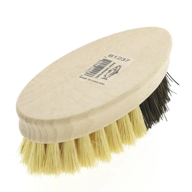 HILL BRUSH COMPANY - Wooden Vegetable Brush - Oval with soft & firm bristles - EACH