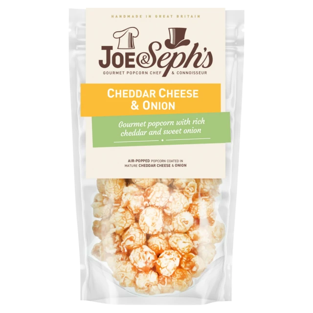 Joe & Seph's - Cheddar Cheese & Onion Popcorn Pouch 65g