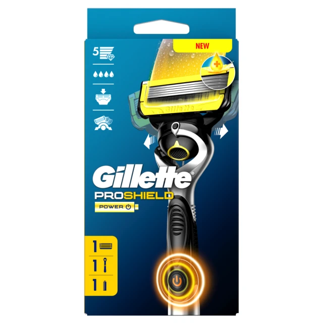 Gillette ProShield Power Razor For Men, 1 Gillette Razor,