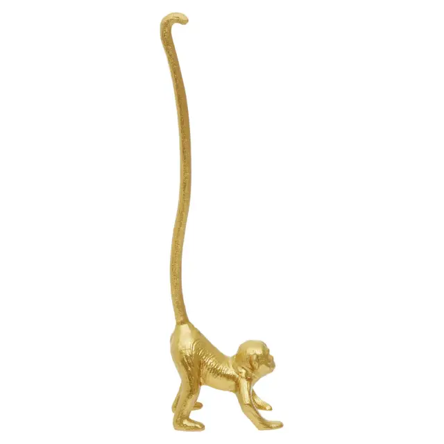 Fauna Gold Finish Monkey Toilet Roll Holder
