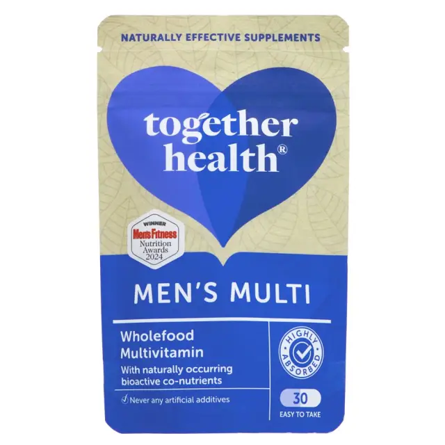 TOGETHER HEALTH - Men's Wholefood Multivitamin - 1-A-Day 22 Essential Nutrients - 30 CAPS