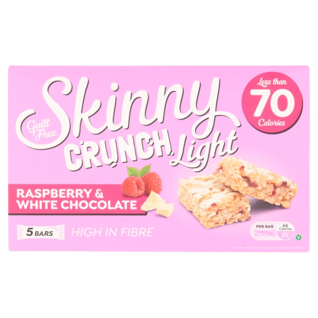 Skinny Cruch Light Rasberry & White Chocolate 5Pk 95G