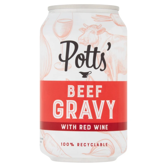 Potts - Beef & Red Wine Gravy Can - 330g