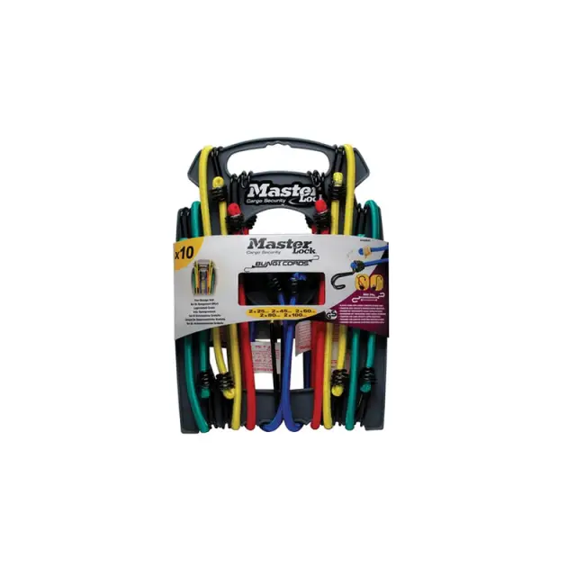 M/LOCK TWIN WIRE BUNGEE ORGANISER 10PC