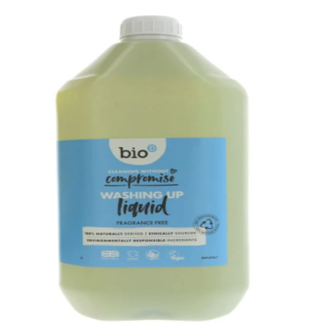 BIO D - Washing Up Liquid - Fragrance Free - 5L