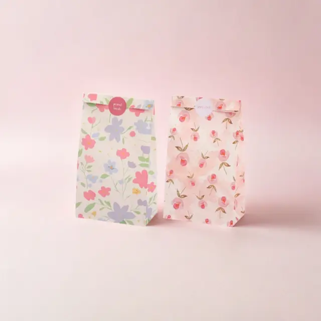 MIKIREI Party Bags, Set of 6 in 2 Different Designs with Stickers