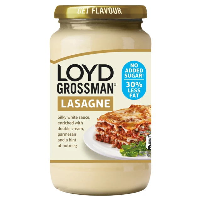 Loyd Grossman White Lasagne Sauce 30% Less Fat 440G