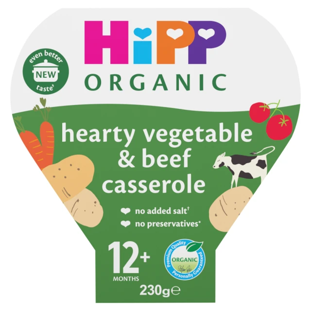 HiPP Organic Hearty Vegetable & Beef Casserole 12+ Months 230g