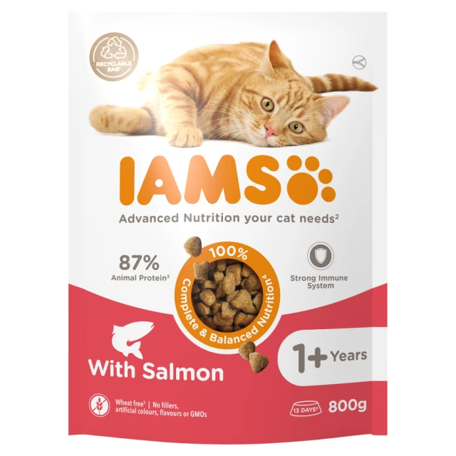 Iams With Salmon 1+ Years 800g