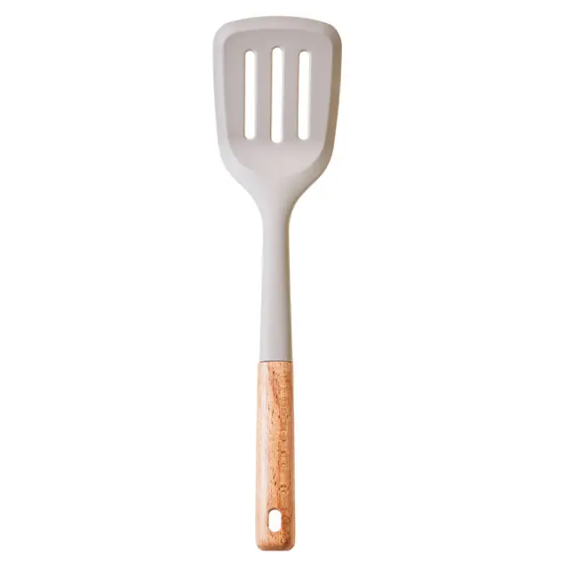 Nova Stone Grey Silicone Head Slotted Turner