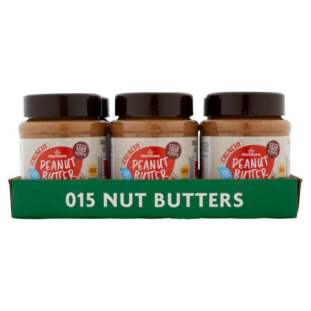 Morrisons Peanut Butter 100% Peanuts Crunchy 340g