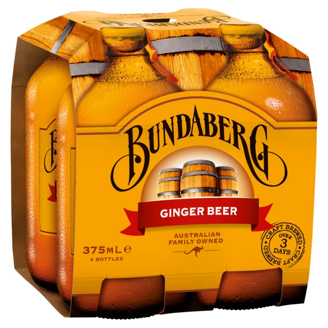 Bundaberg Ginger Beer 4 X 375Ml