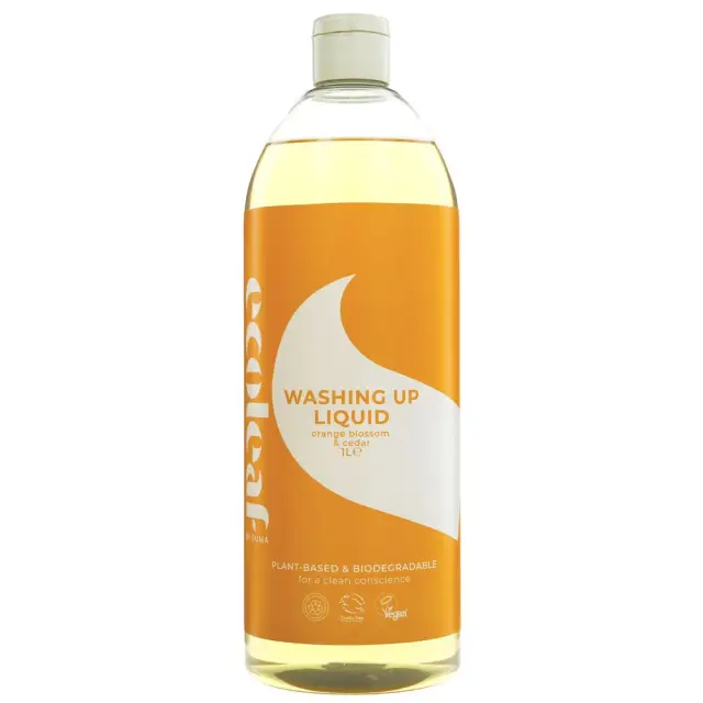 ECOLEAF BY SUMA - Washing Up Liquid-Orange Blos - Orange Blossom - 1L