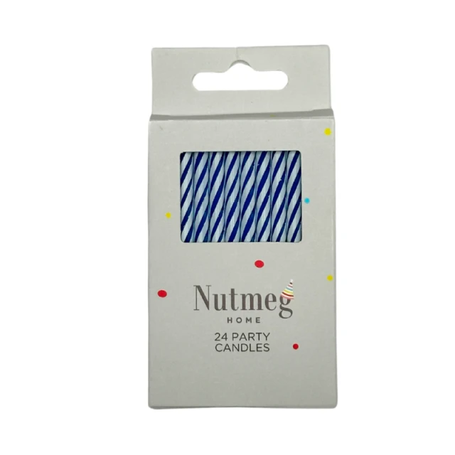 NUTMEG SPIRAL CANDLE BLUE