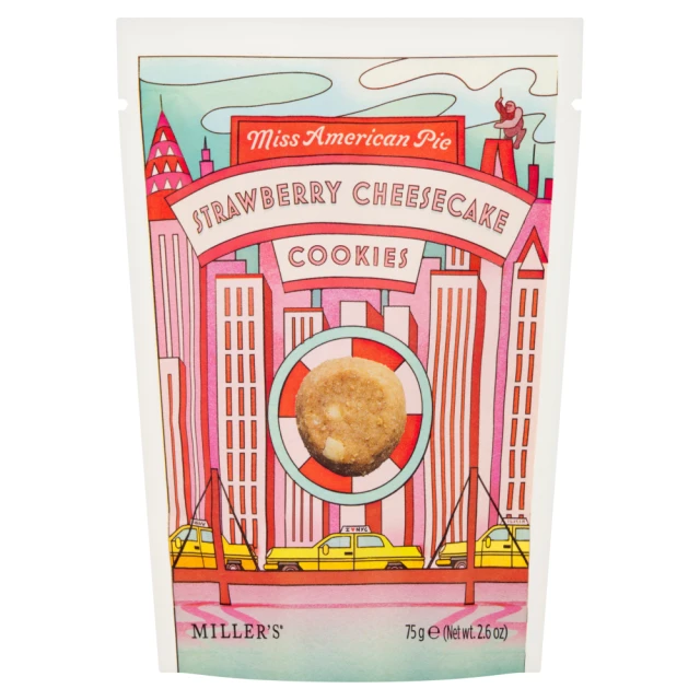 Miller's Strawberry Cheesecake Cookies 75g