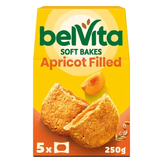 Belvita Soft Bakes Apricot Filled 5Pk 250g