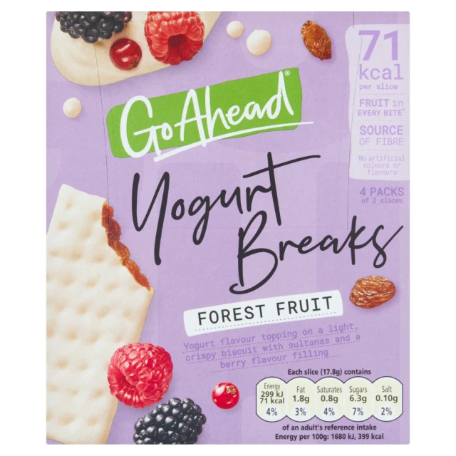 Go Ahead Yoghurt Breaks Forest Fruit Snack Bars 4 x 35.5g