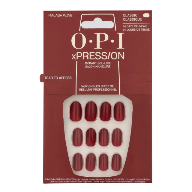 OPI Xpress/On Nail Art 30 pieces - Malaga Wine