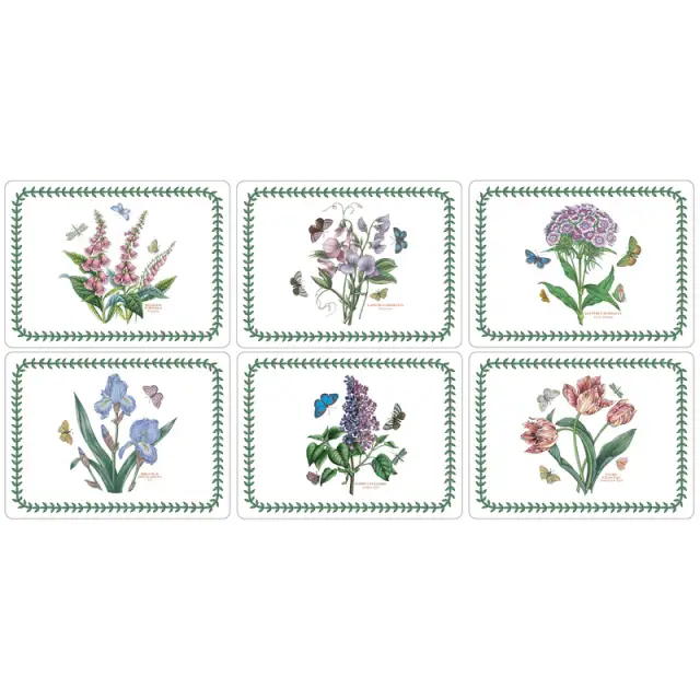 Pimpernel Botanic Garden Set Of 6 Placemats - Assorted Designs