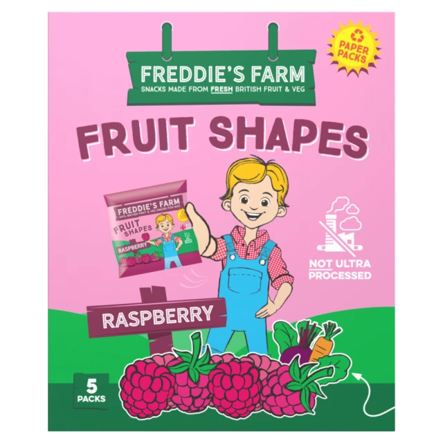 Freddie's Farm - Fruit Shapes - Multipack - Raspberry  100g