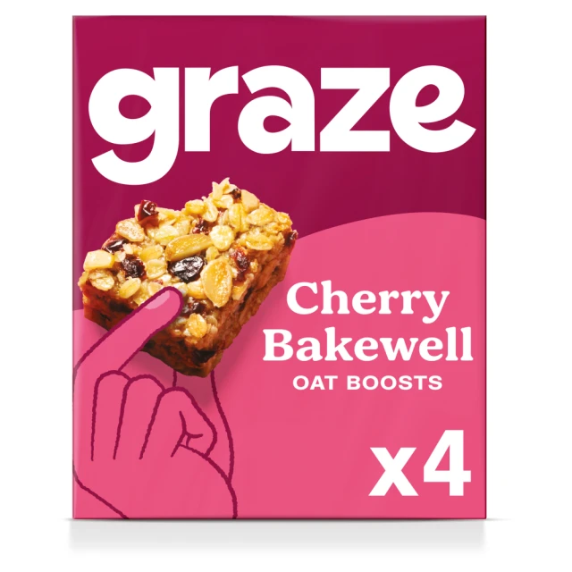Graze Oat Boosts Cherry Bakewell 4 X 30g