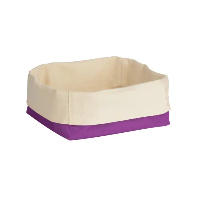 Purple And Cream Small Bread Basket
