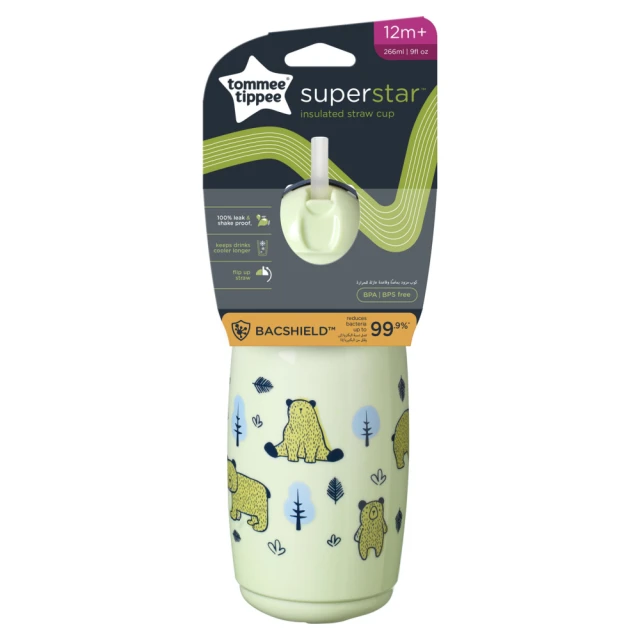 Tommee Tippee Insulated Straw Cup 12+ Months 266ml
