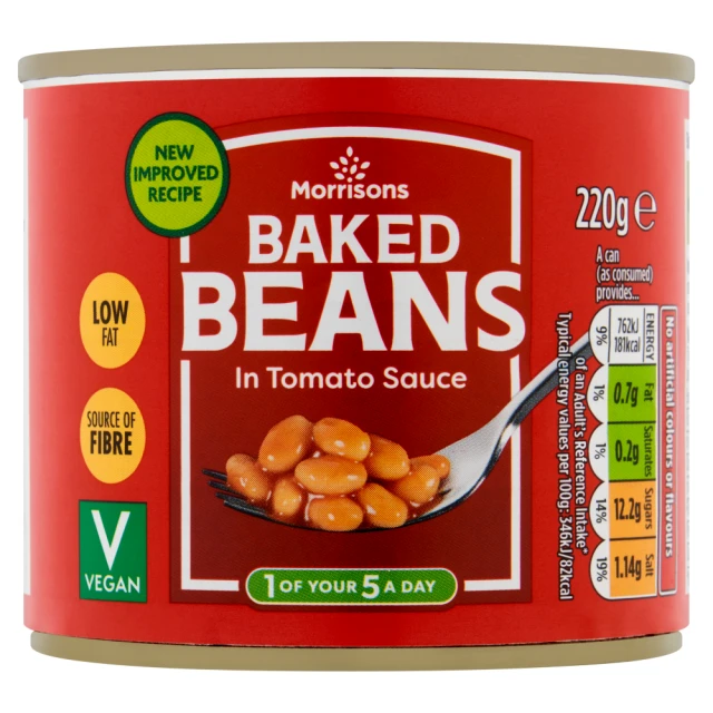 Morrisons Baked Beans In Tomato Sauce 220g