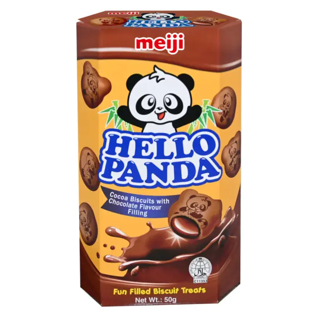 Meiji Hello Panda Biscuits with Double Chocolate Filling 50g 明治你好熊猫双倍巧克力夹心饼干 50g