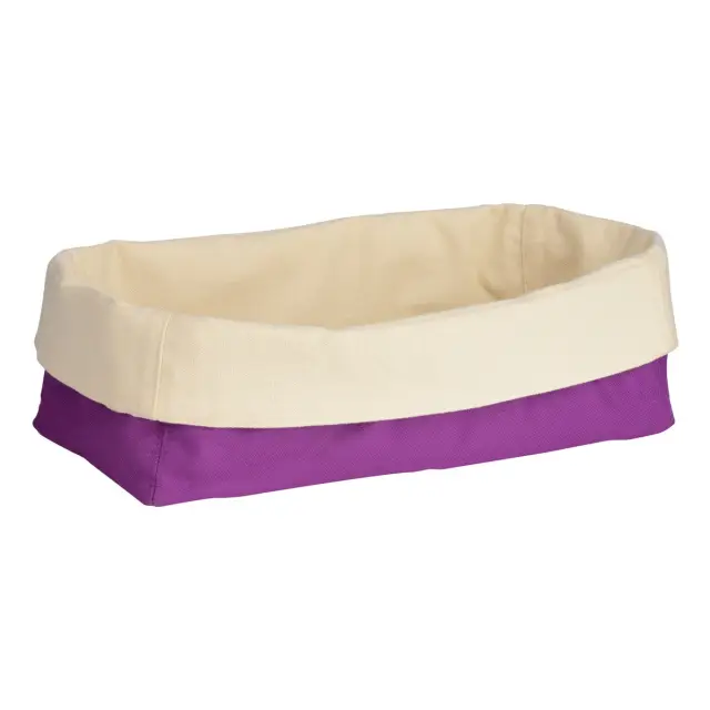 Purple And Cream Oval Bread Basket