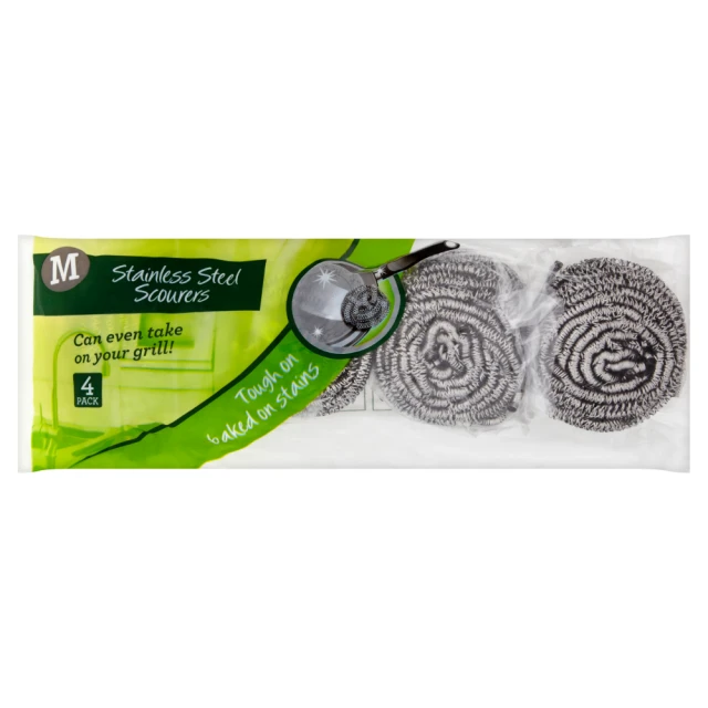 Morrisons Stainless Steel Scourers 4 Pack