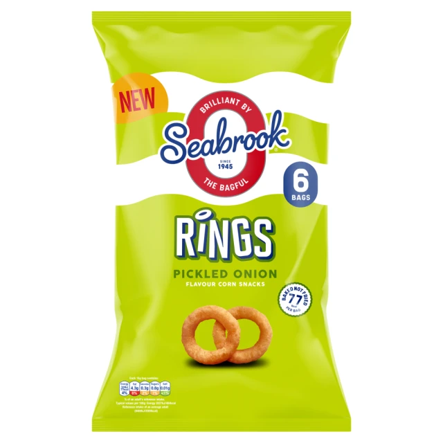 Seabrook Snacks Rings Pickled Onion 6 X 16G