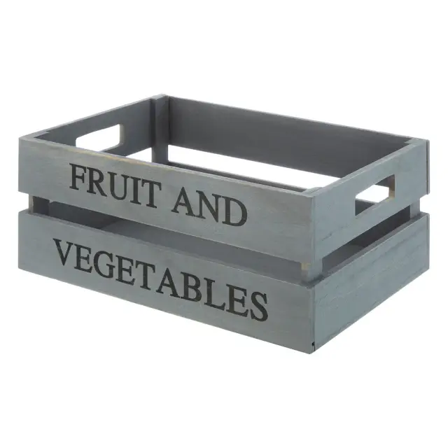 Grey Wood Fruit and Vegetables Crate