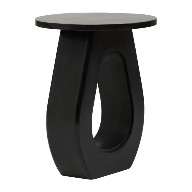 Walsa Black Finish Mango Wood Accent Table