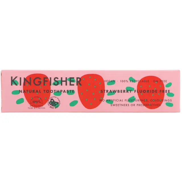 KingFisher Strawberry Flavour Fluoride Free Natural Toothpaste 100ml