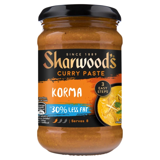 Sharwood'S Korma Curry Paste Uk 30% Less Fat 280G