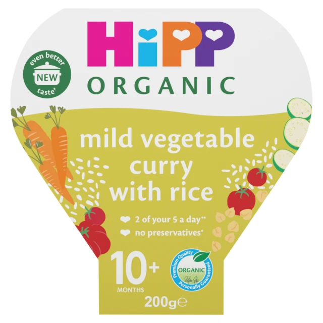 HiPP Organic Mild Vegetable Curry with Rice 10+ Months 200G