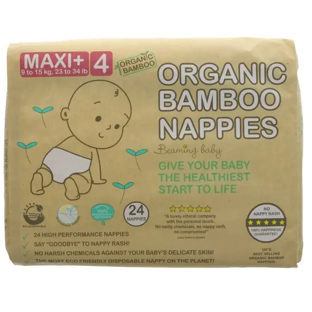 Organic Bamboo Nappies Size 4